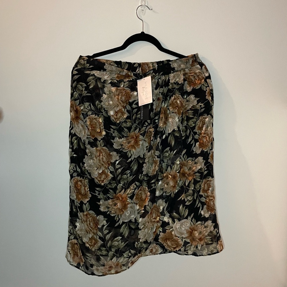 Lucy Paris midi floral skirt